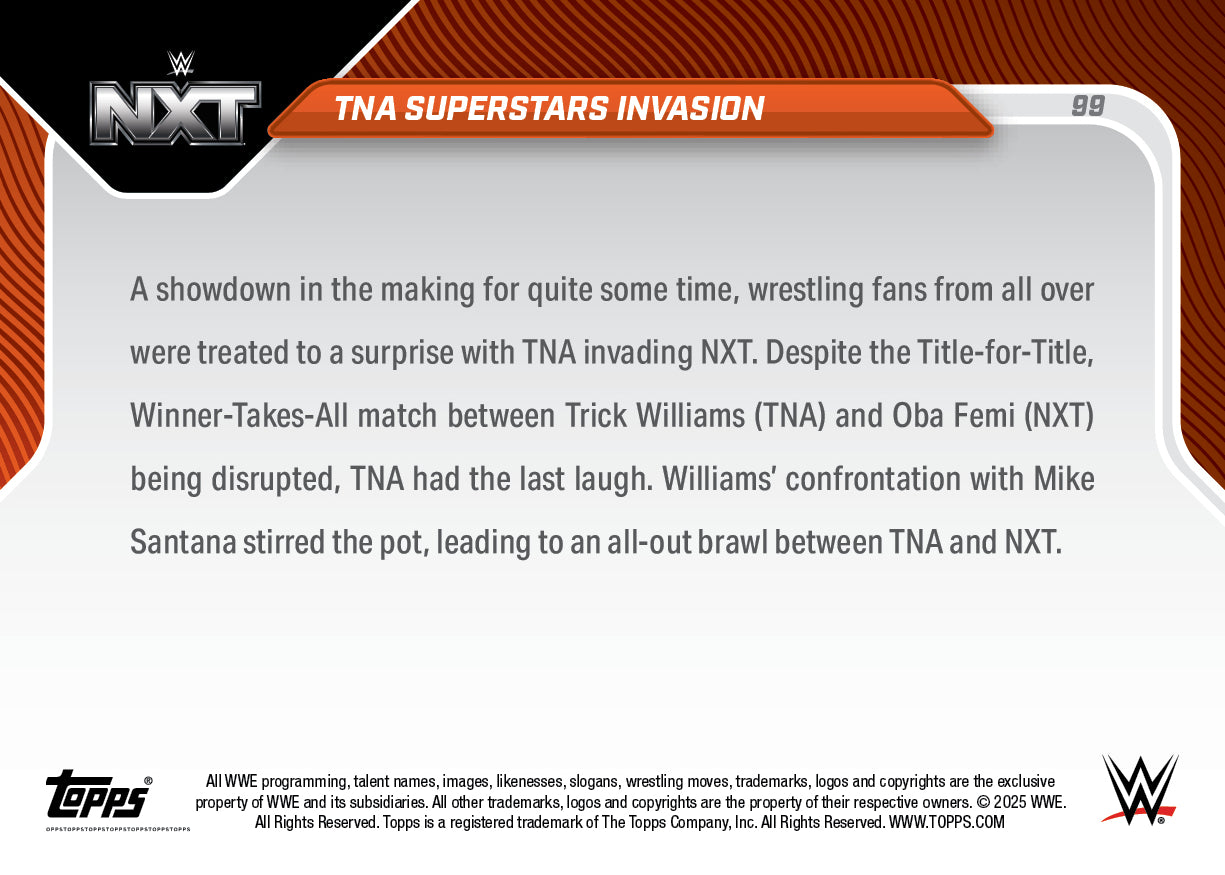 TNA Superstars Invasion - 2025 WWE Topps NOW® - Card 99 - PR: 814