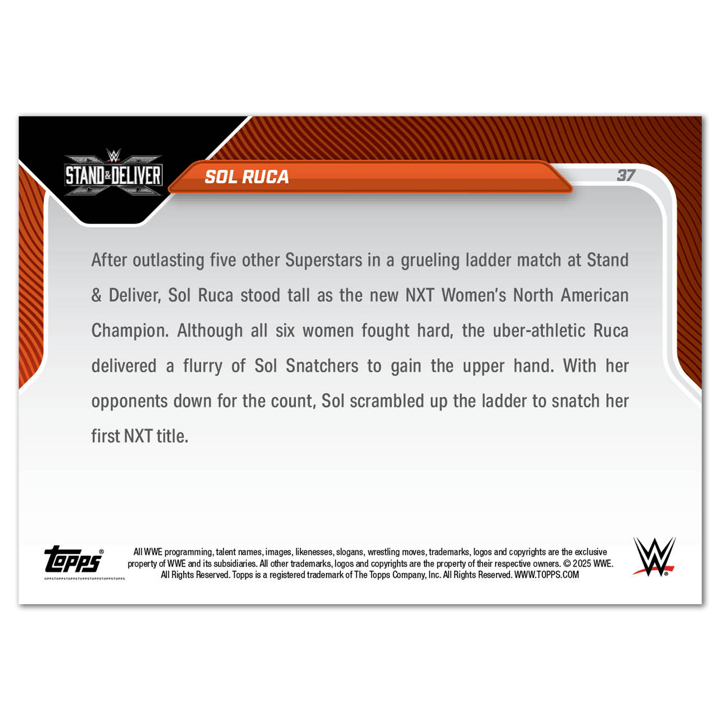 Sol Ruca - 2025 WWE Topps NOW® - Card 37 - PR: 1698