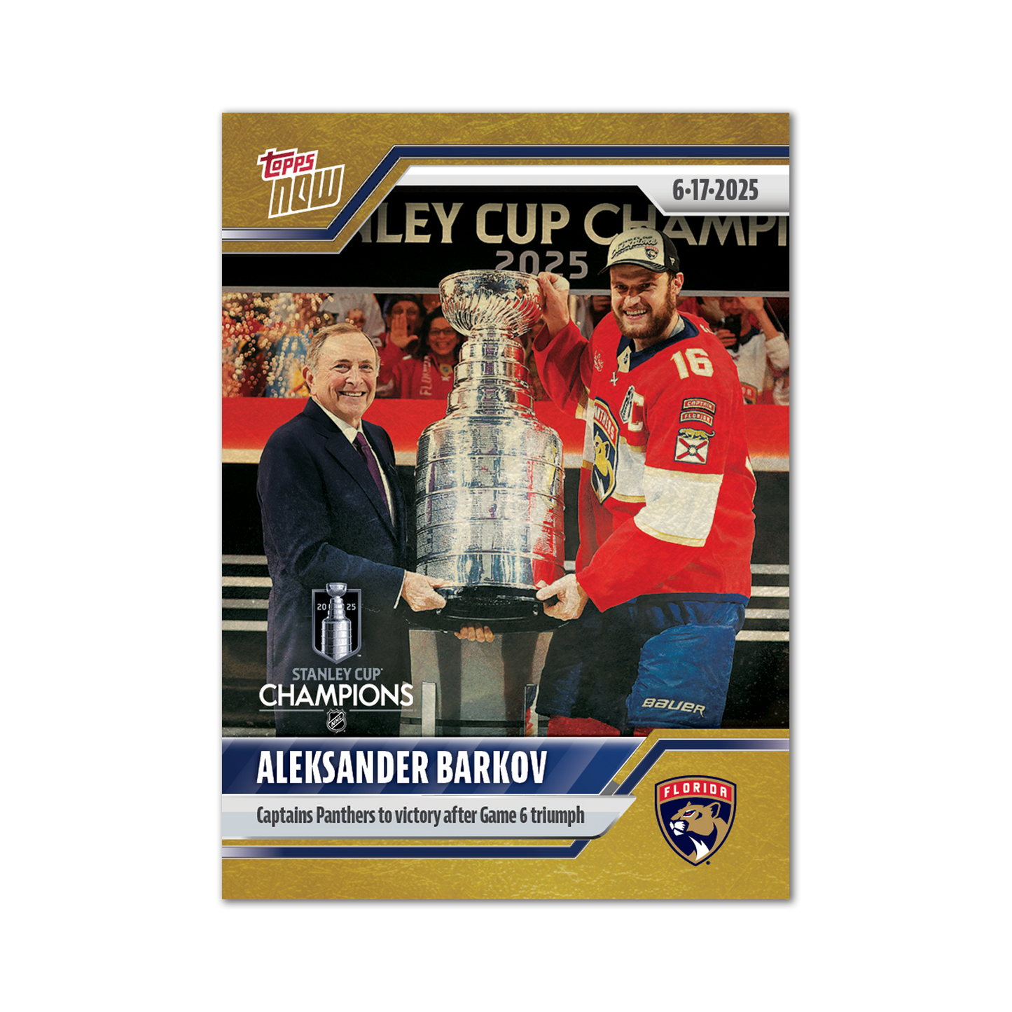 Aleksander Barkov - 2024-25 NHL Topps NOW® - Sticker # 209 Pack - PR: 660