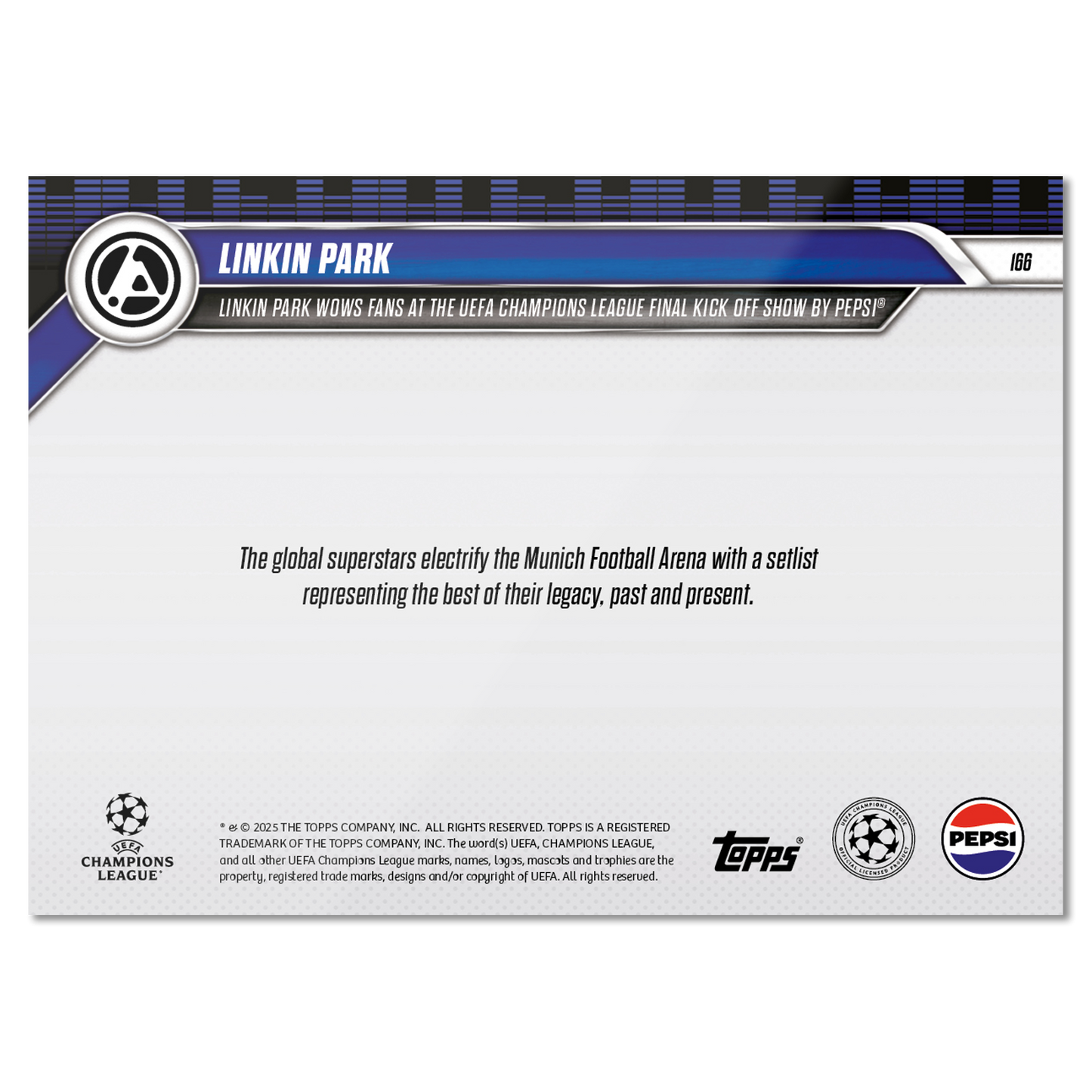 Linkin Park - 2024-25 UCL Topps NOW® - Card 166 - PR: 5313