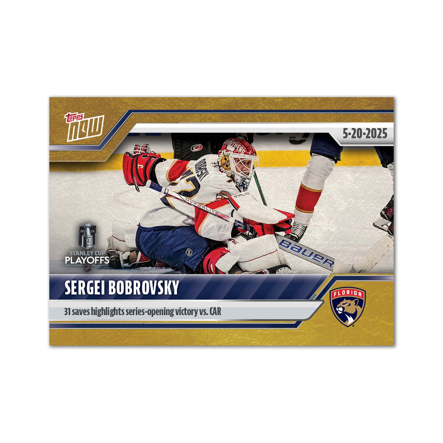 Sergei Bobrovsky - 2024-25 NHL Topps NOW® - Sticker # 189 Pack - PR: 150