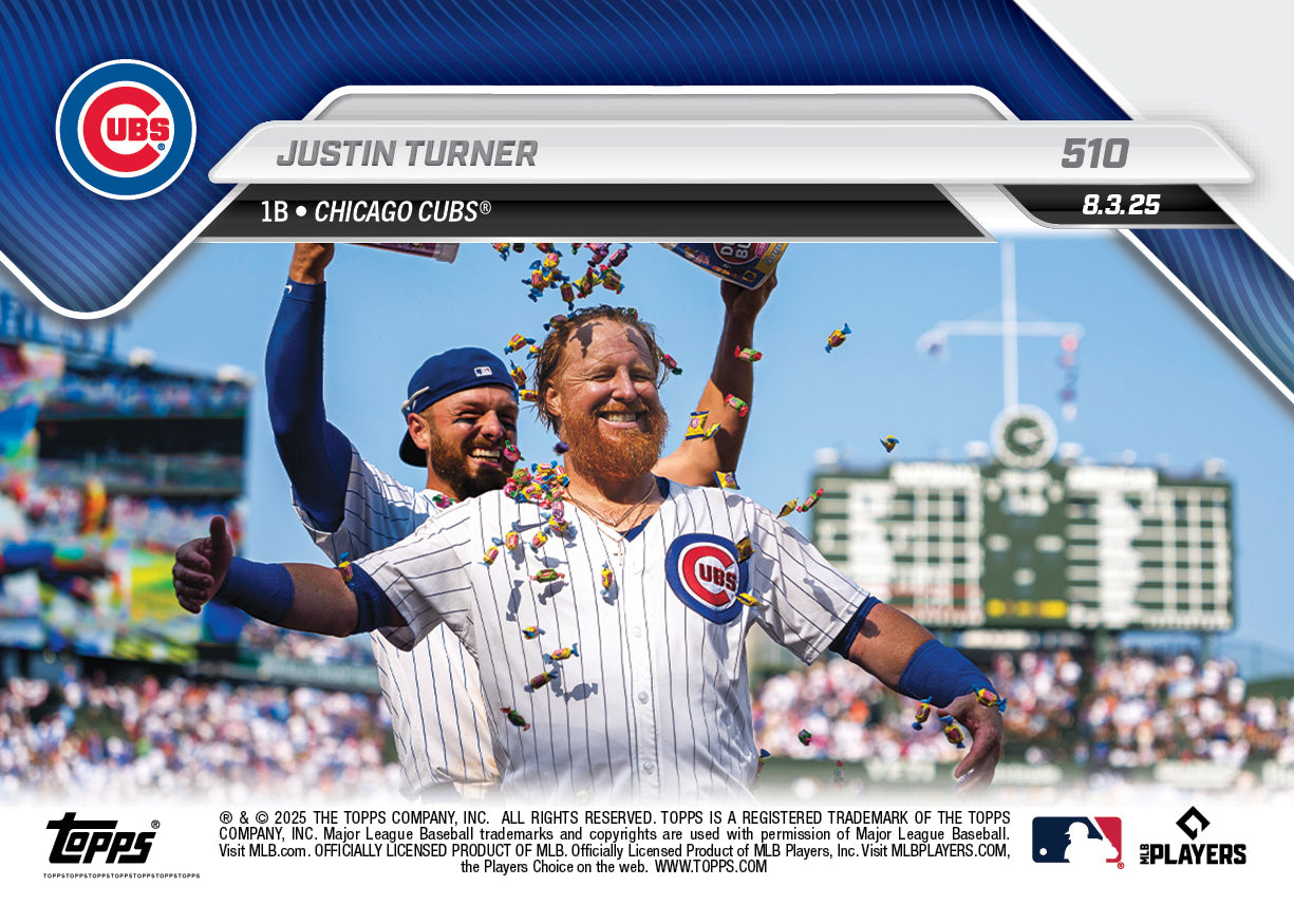 Justin Turner - 2025 MLB Topps NOW® - Card 510 - PR: 867