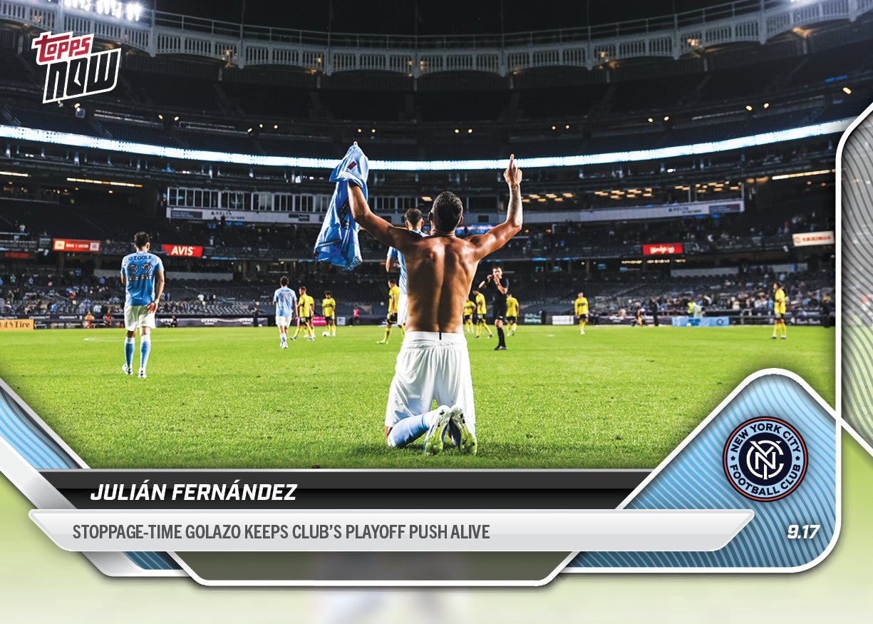 Julián Fernández - 2025 MLS Topps NOW® - Card 97 - PR: 166