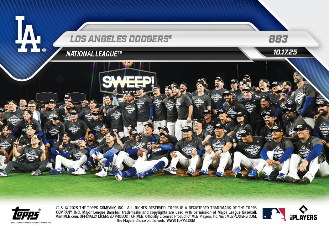 Los Angeles Dodgers - 2025 MLB Topps NOW® - Card 883 - PR: 11376