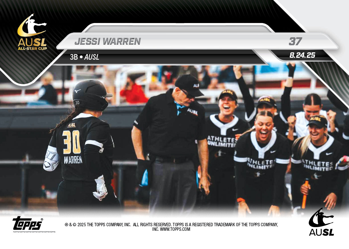 Jessi Warren - 2025 AUSL Topps NOW® - Card 37 - PR: 536