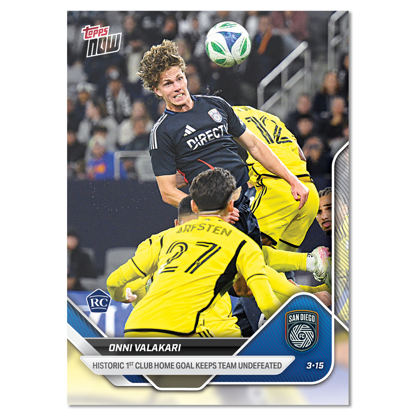 Onni Valakari - 2025 MLS Topps NOW® - Card 17 - PR: 471