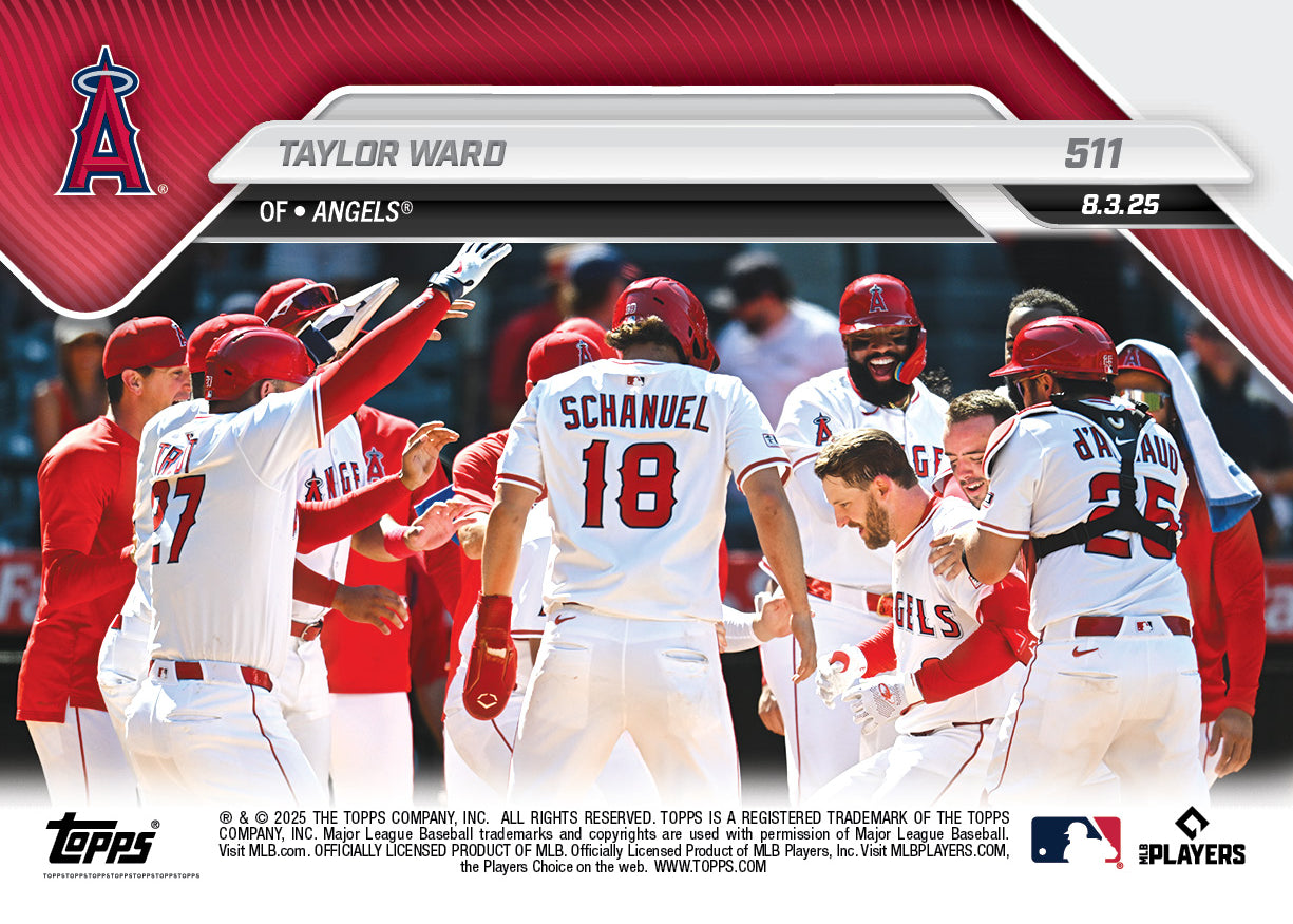 Taylor Ward - 2025 MLB Topps NOW® - Card 511 - PR: 411
