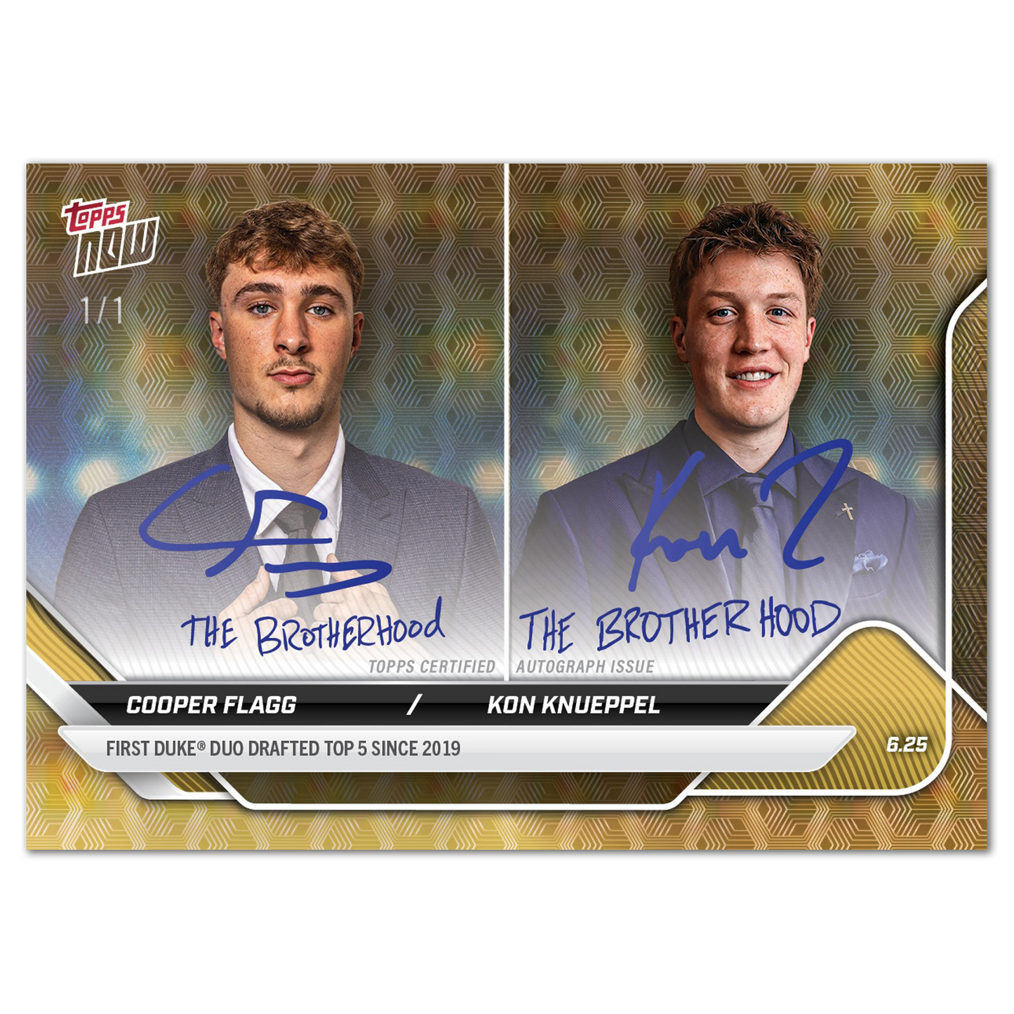 Cooper Flagg / Kon Knueppel - 2025 Topps NOW® Basketball - Card CFKK - LOOK FOR DUAL AUTO - PR: 8771