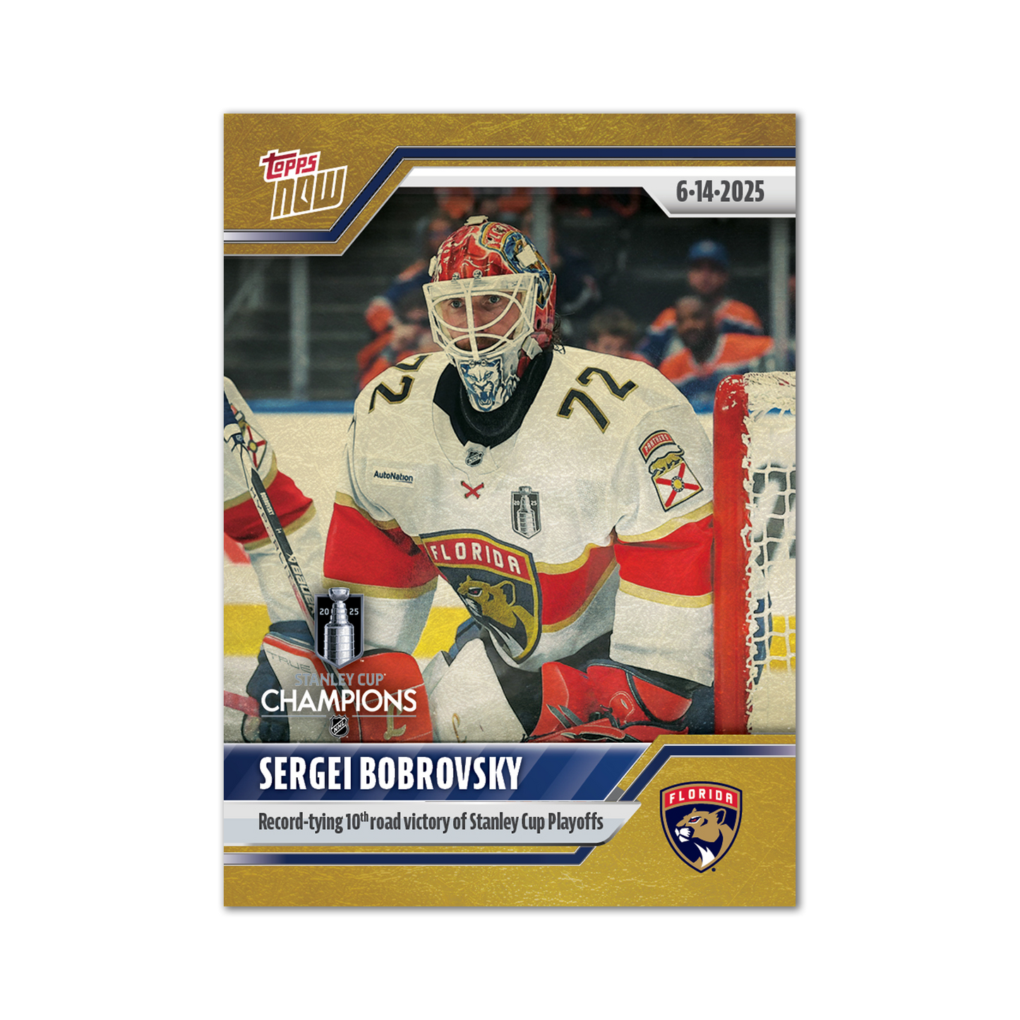 Sergei Bobrovsky - 2024-25 NHL Topps NOW® - Sticker # 206 Pack - PR: 520