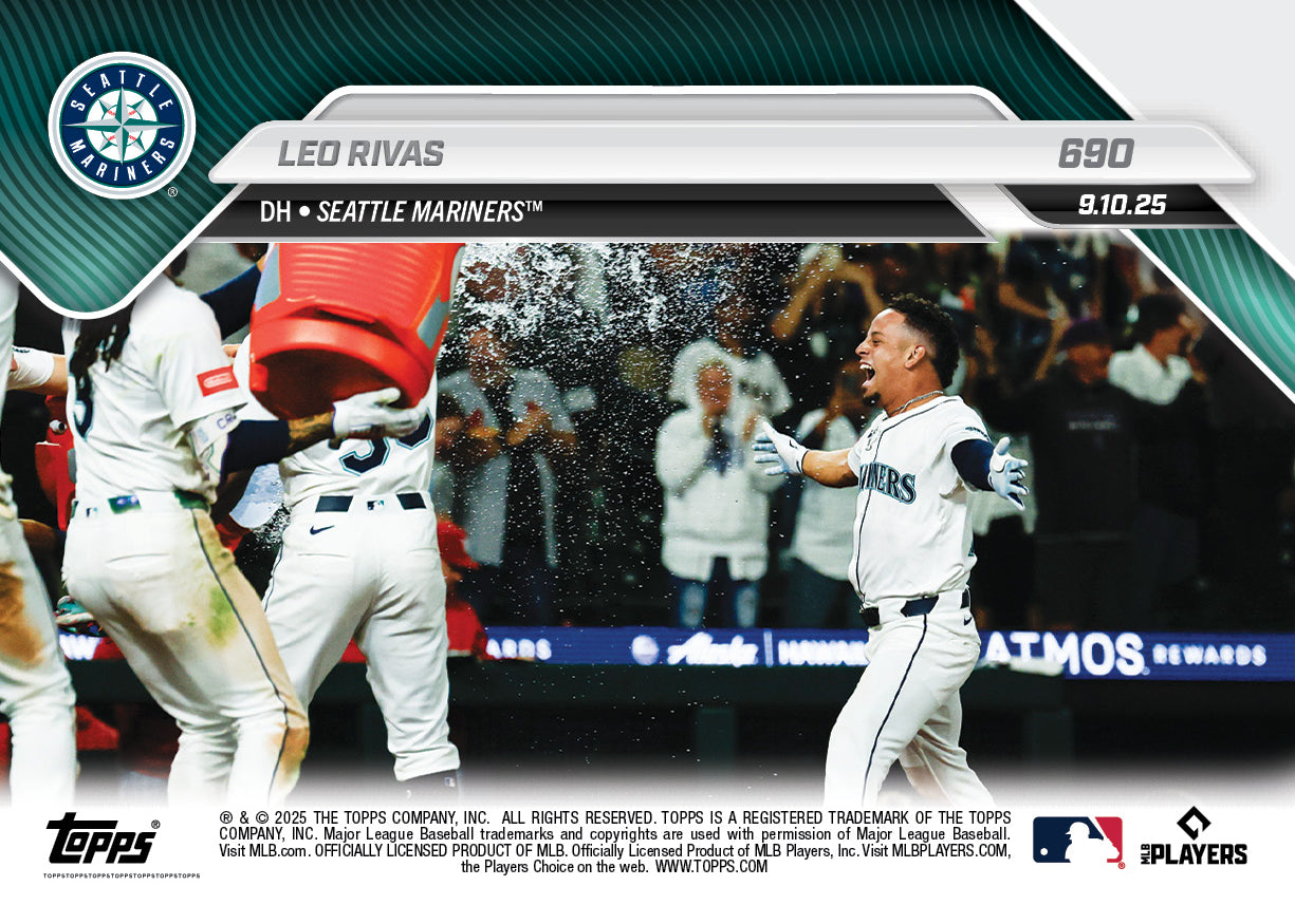 Leo Rivas - 2025 MLB Topps NOW® - Card 690 - PR: 559