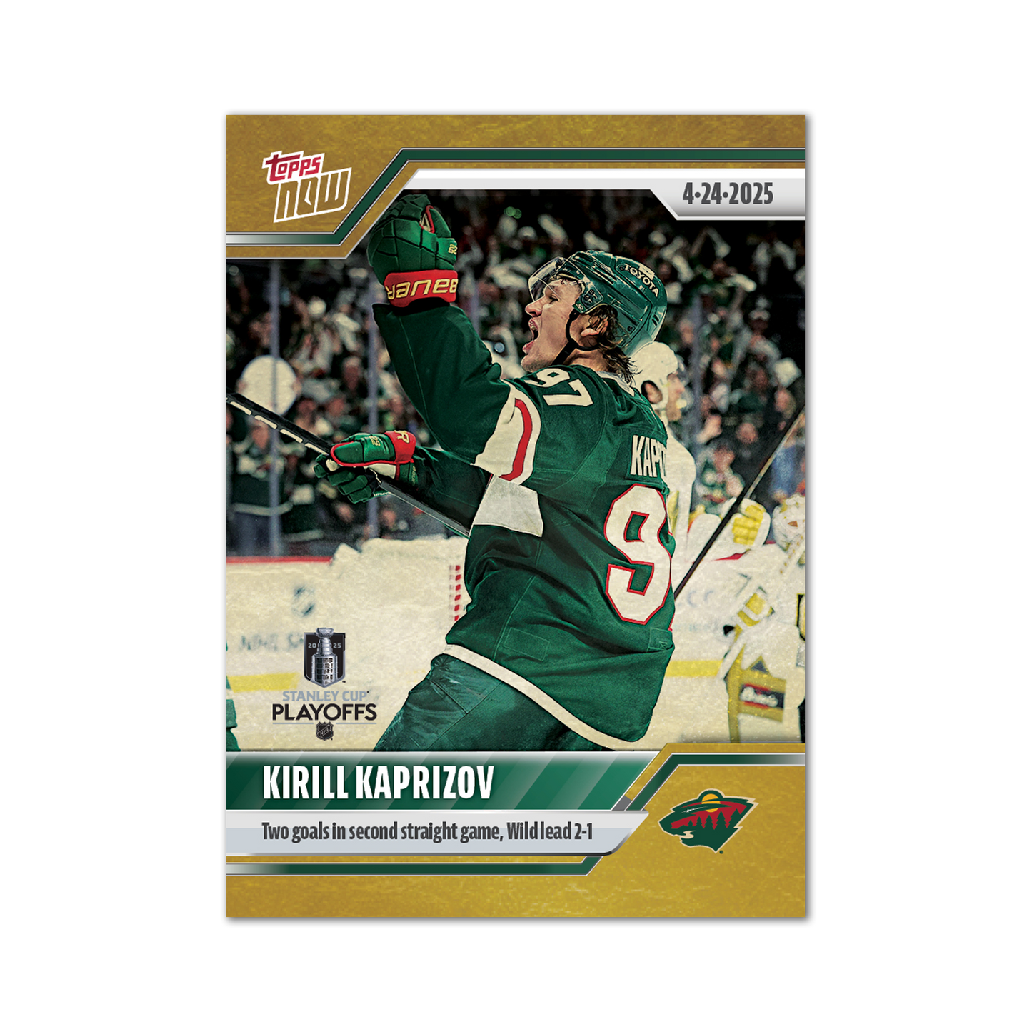 Kirill Kaprizov - 2024-25 NHL Topps NOW® - Sticker # 167 Pack - PR: 195