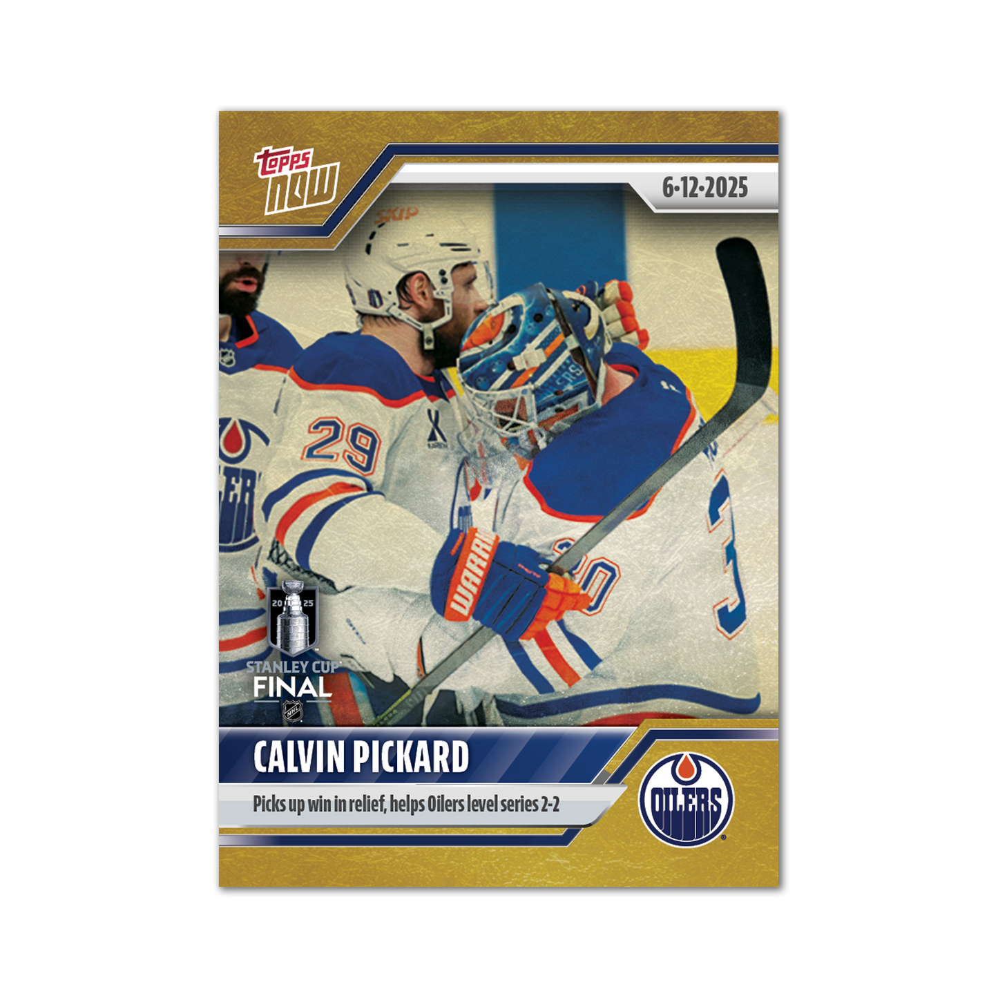 Calvin Pickard - 2024-25 NHL Topps NOW® - Sticker # 203 Pack - PR: 160