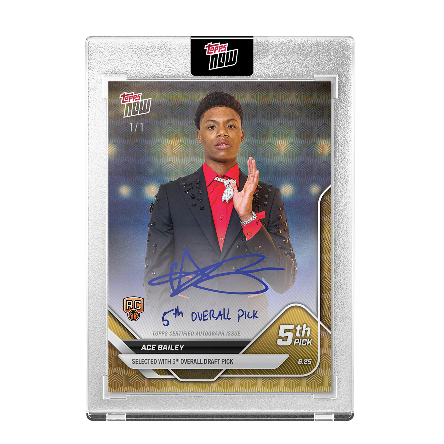Ace Bailey - 2025 Topps NOW® Basketball - Card D5 - LOOK FOR AUTOS - PR: 3859