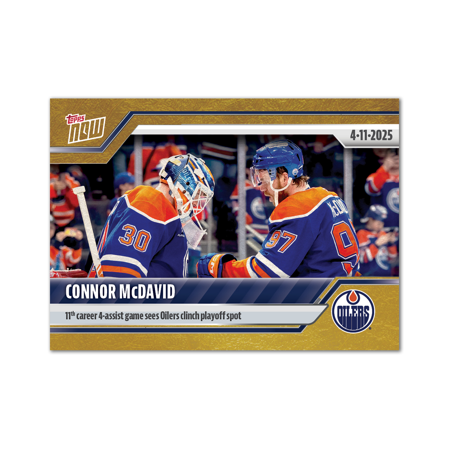 Connor McDavid - 2024-25 NHL Topps NOW® - Sticker # 157 Pack - PR: 250