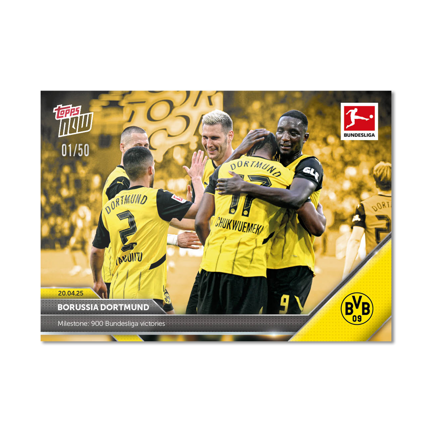 Borussia Dortmund - 2024-25 Bundesliga Topps NOW® Card 170 - PR: 1168