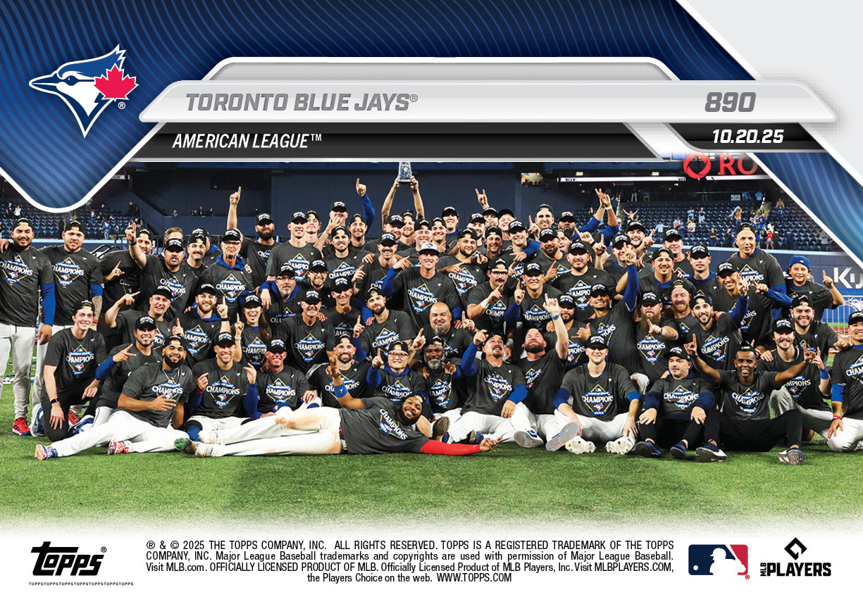 Toronto Blue Jays - 2025 MLB Topps NOW® - Card 890 - PR: 2922