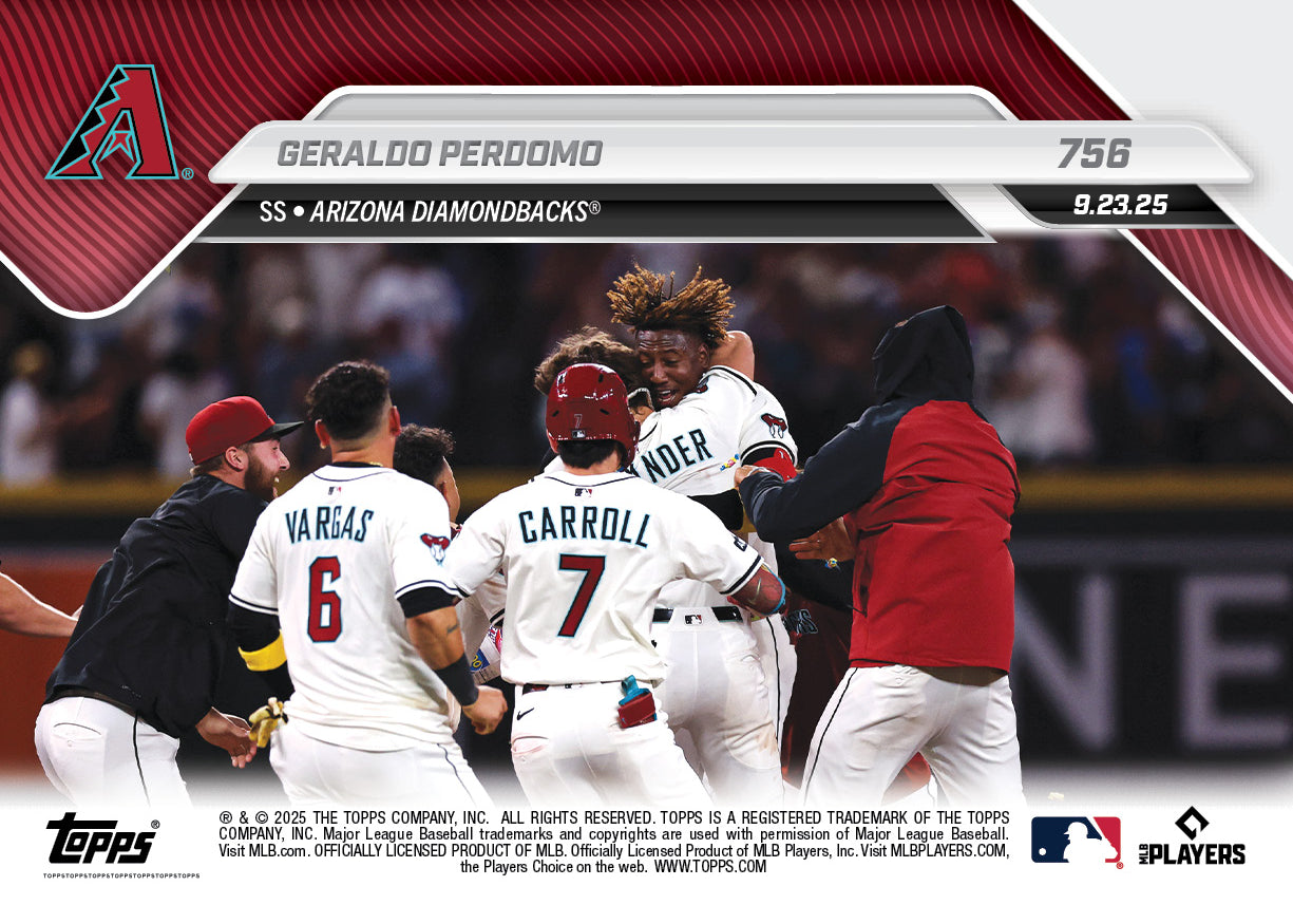 Geraldo Perdomo - 2025 MLB Topps NOW® - Card 756 - PR: 477
