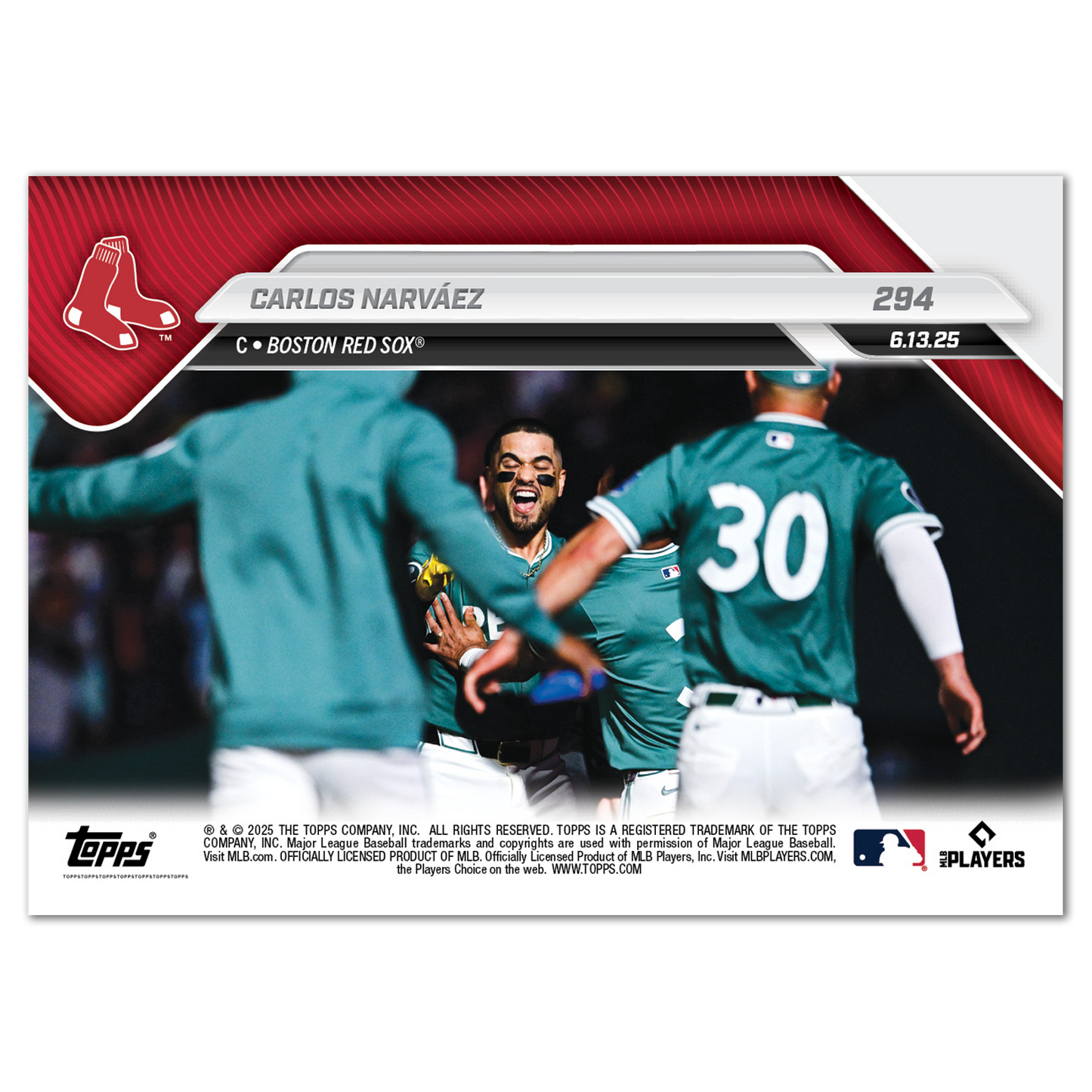 Carlos Narváez - 2025 MLB Topps NOW® - Card 294 - PR: 1009