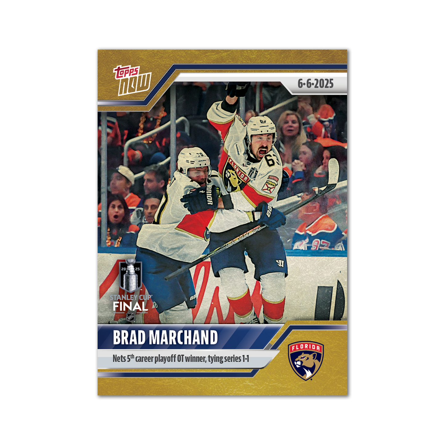 Brad Marchand - 2024-25 NHL Topps NOW® - Sticker # 201 Pack - PR: 420