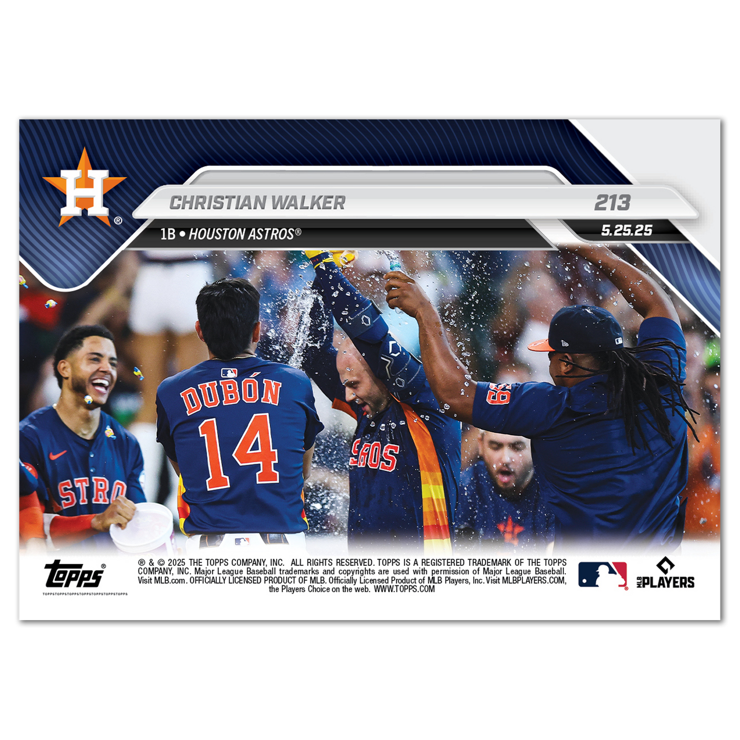 Christian Walker - 2025 MLB Topps NOW® - Card 213 - PR: 270