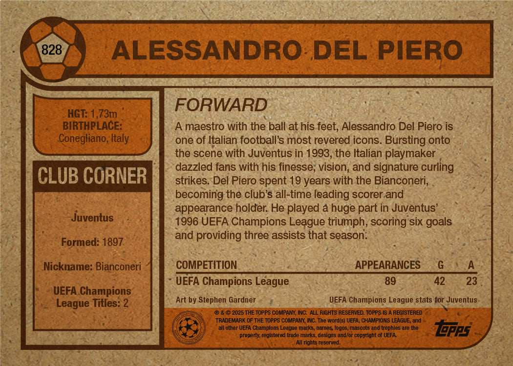 Alessandro Del Piero - UCC Living Set® - Card 828