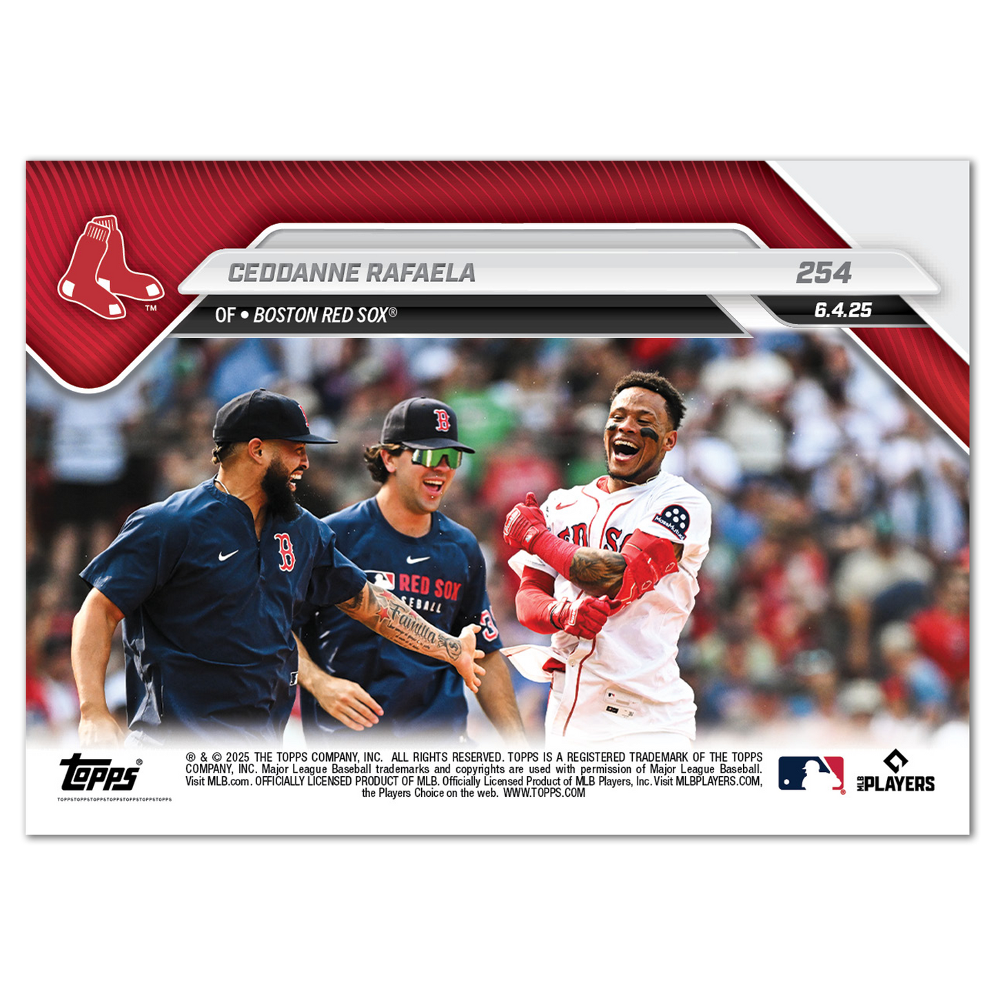 Ceddanne Rafaela - 2025 MLB Topps NOW® - Card 254 - PR: 501