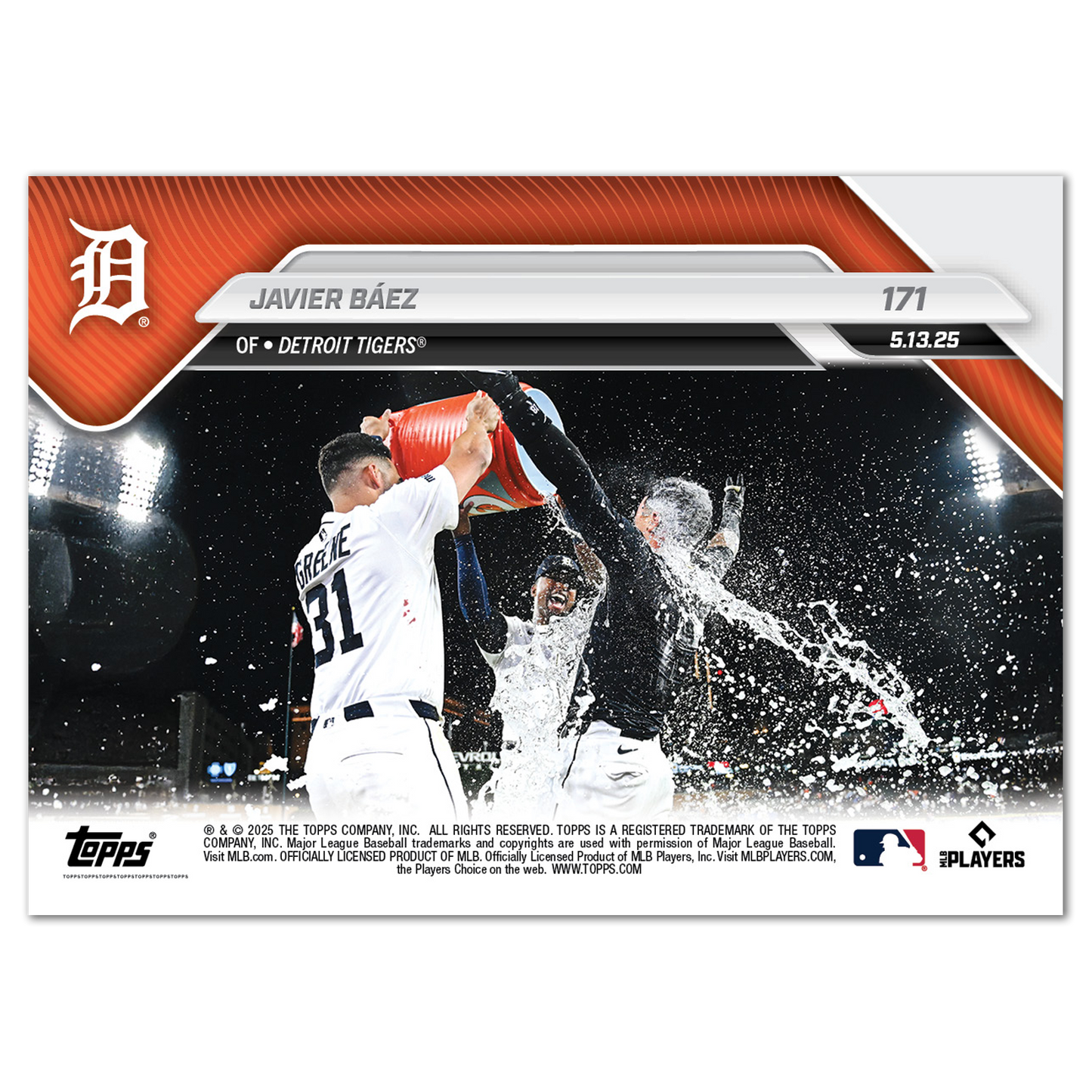 Javier Báez - 2025 MLB Topps NOW® - Card 171 - PR: 1301