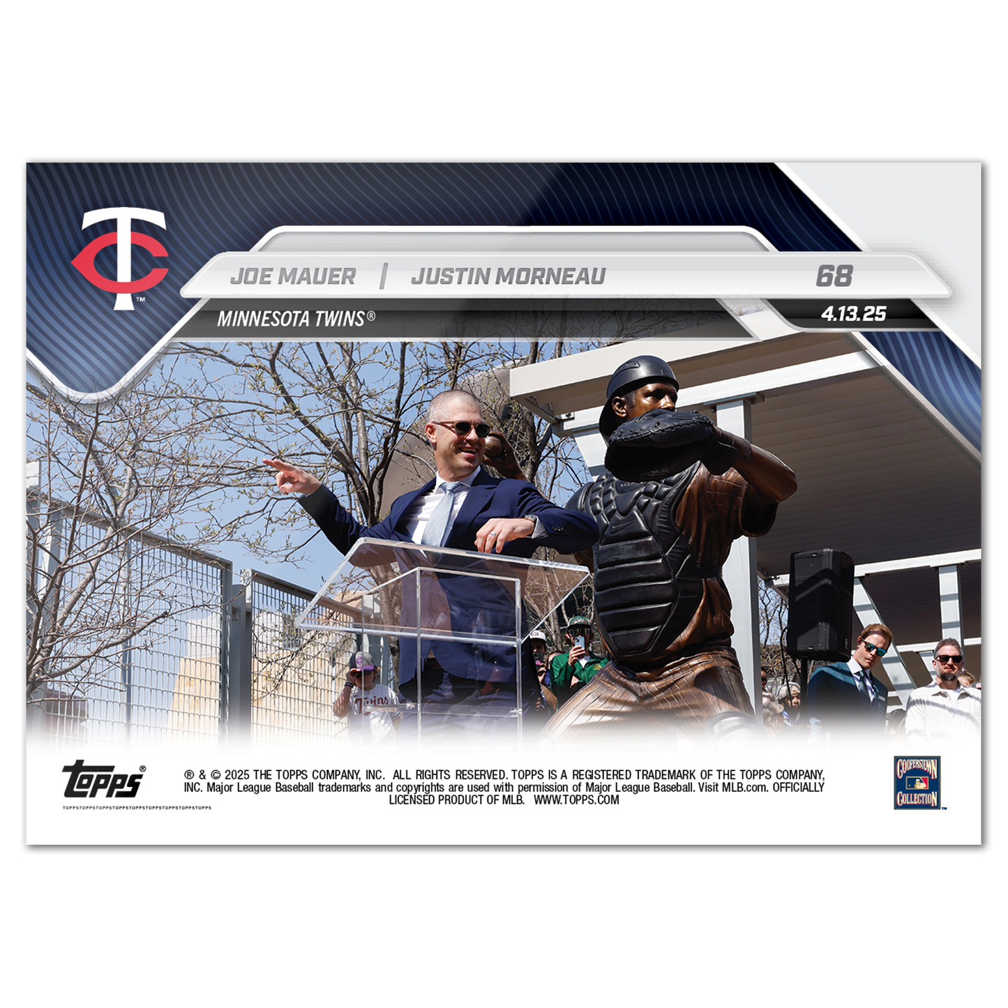 Joe Mauer/Justin Morneau - 2025 MLB Topps NOW® - Card 68 - PR: 611