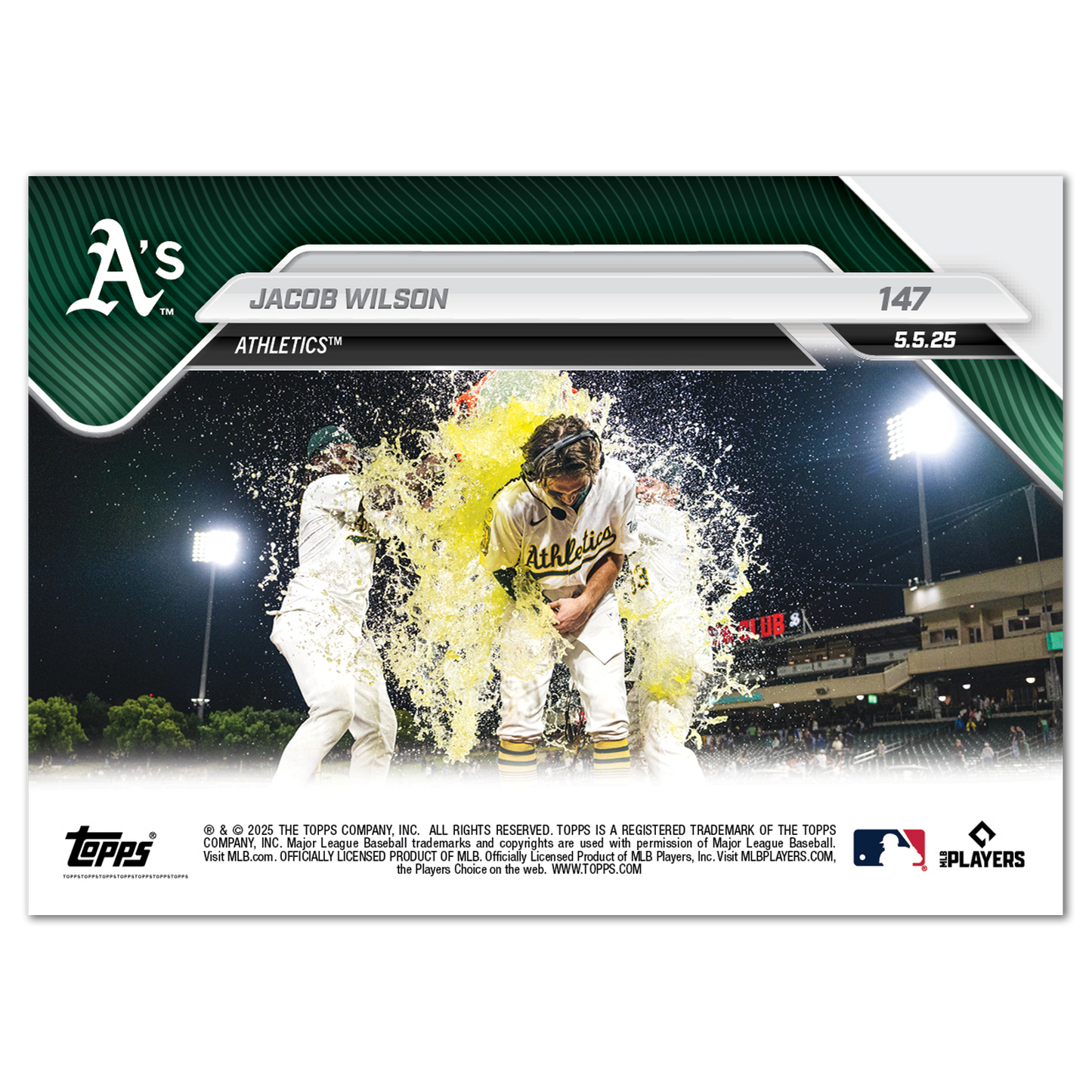 Jacob Wilson - 2025 MLB Topps NOW® - Card 147 - PR: 1206