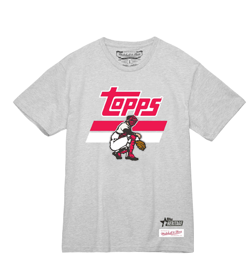 Topps Heritage Grey Stripe Catcher Tee