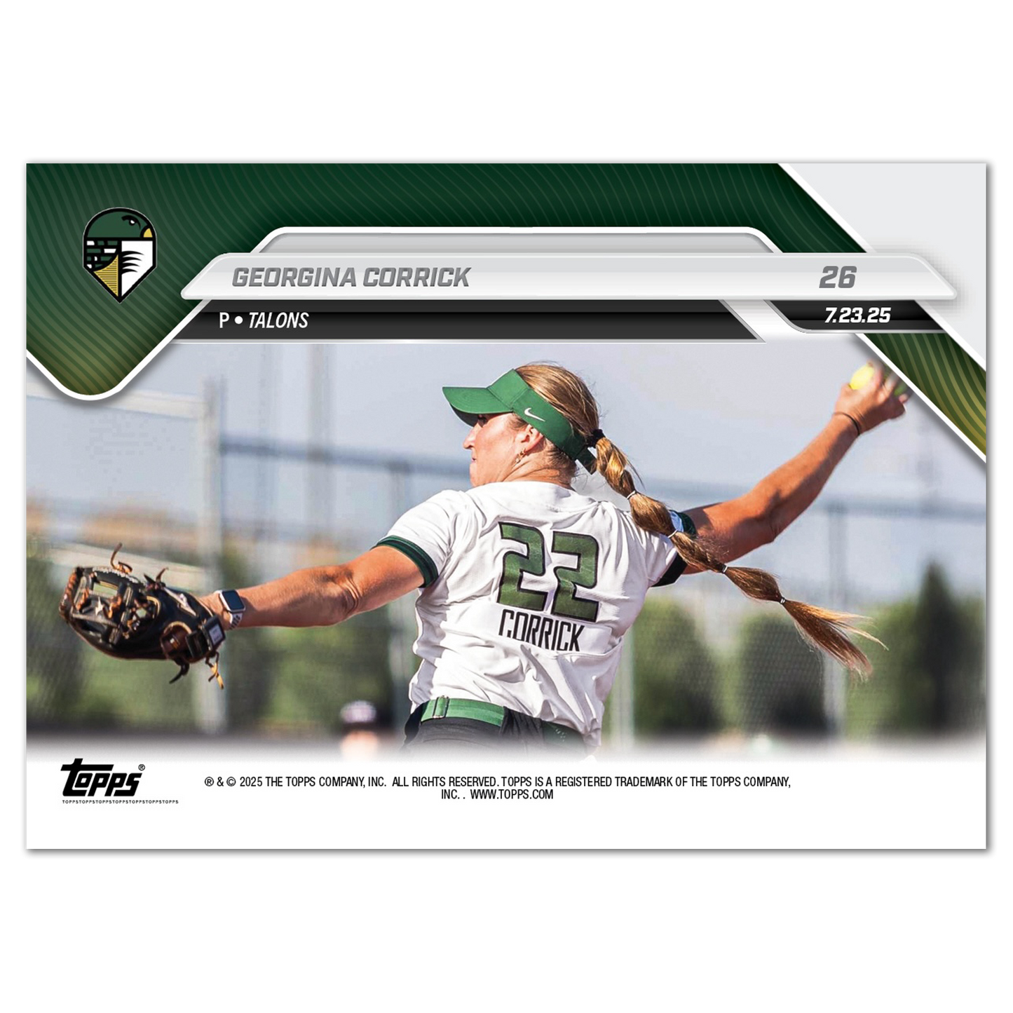 Georgina Corrick - 2025 AUSL Topps NOW® - Card 26 - LOOK FOR AUTOS - PR: 829