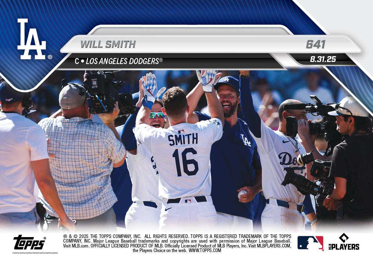 Will Smith - 2025 MLB Topps NOW® - Card 641 - PR: 748