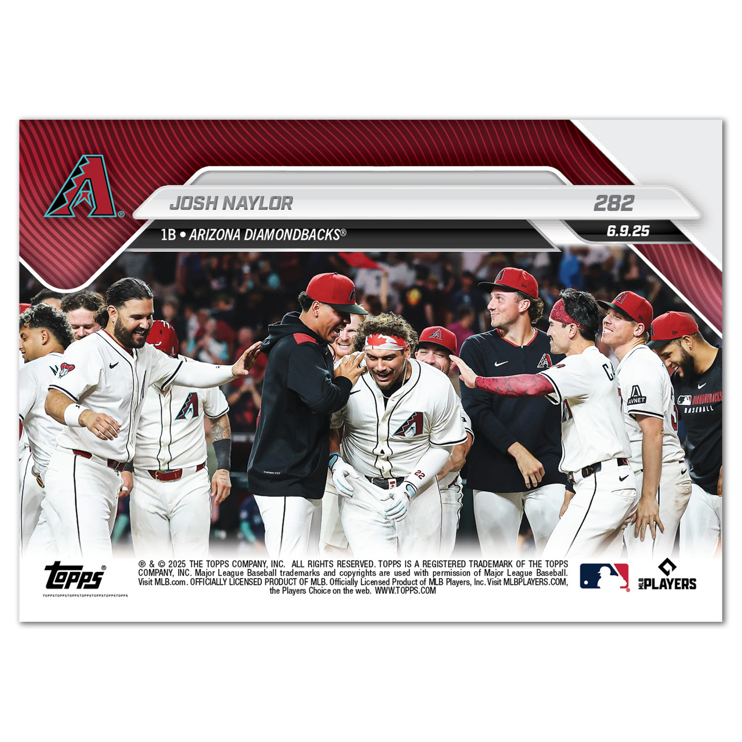 Josh Naylor - 2025 MLB Topps NOW® - Card 282 - PR: 468