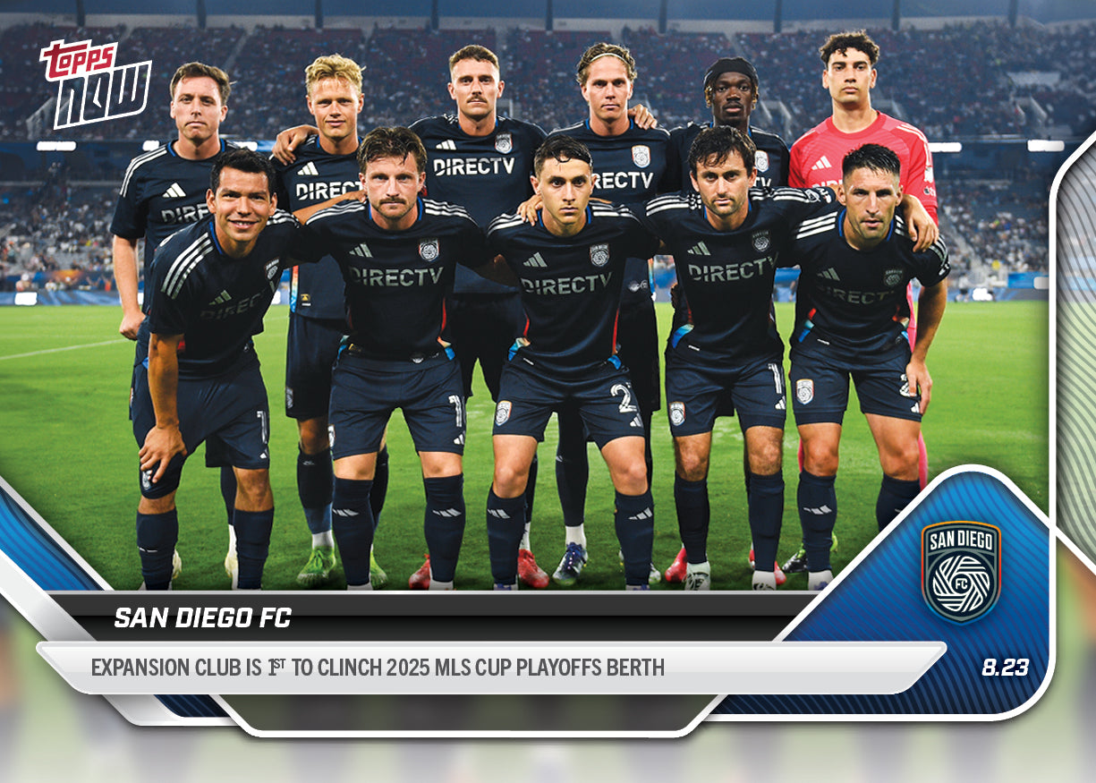 San Diego FC - 2025 MLS Topps NOW® - Card 82 - PR: 630