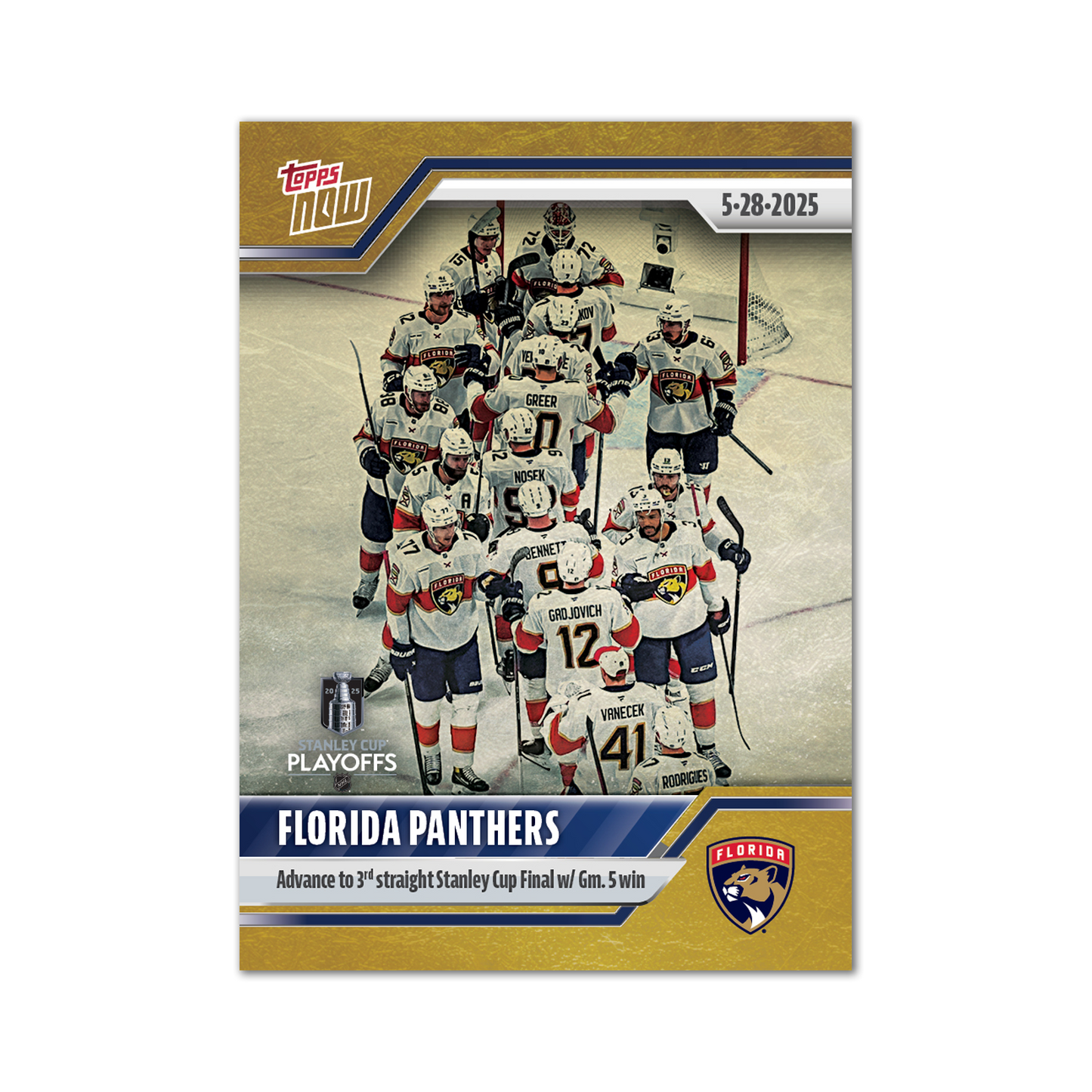 Florida Panthers - 2024-25 NHL Topps NOW® - Sticker # 197 Pack - PR: 200