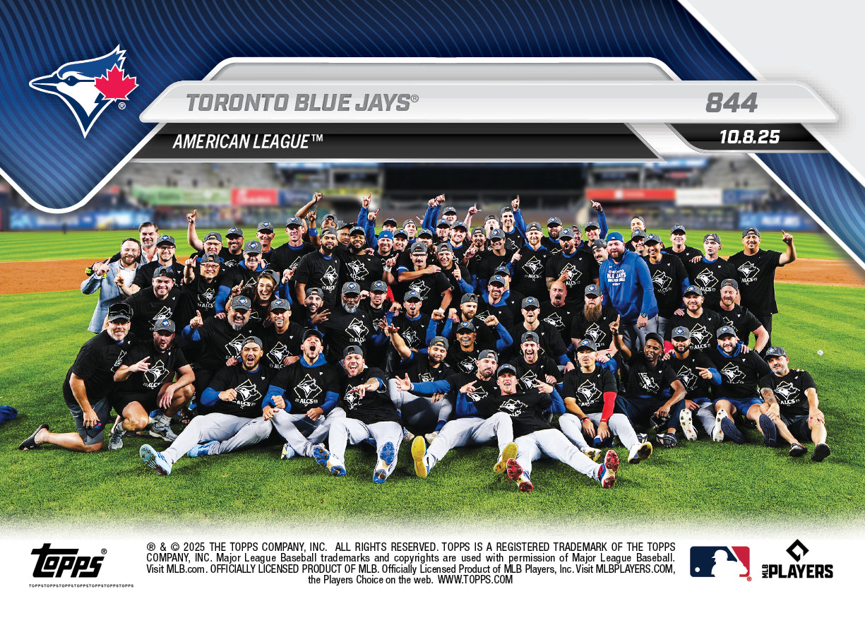 Toronto Blue Jays - 2025 MLB Topps NOW® - Card 844 - PR: 1078