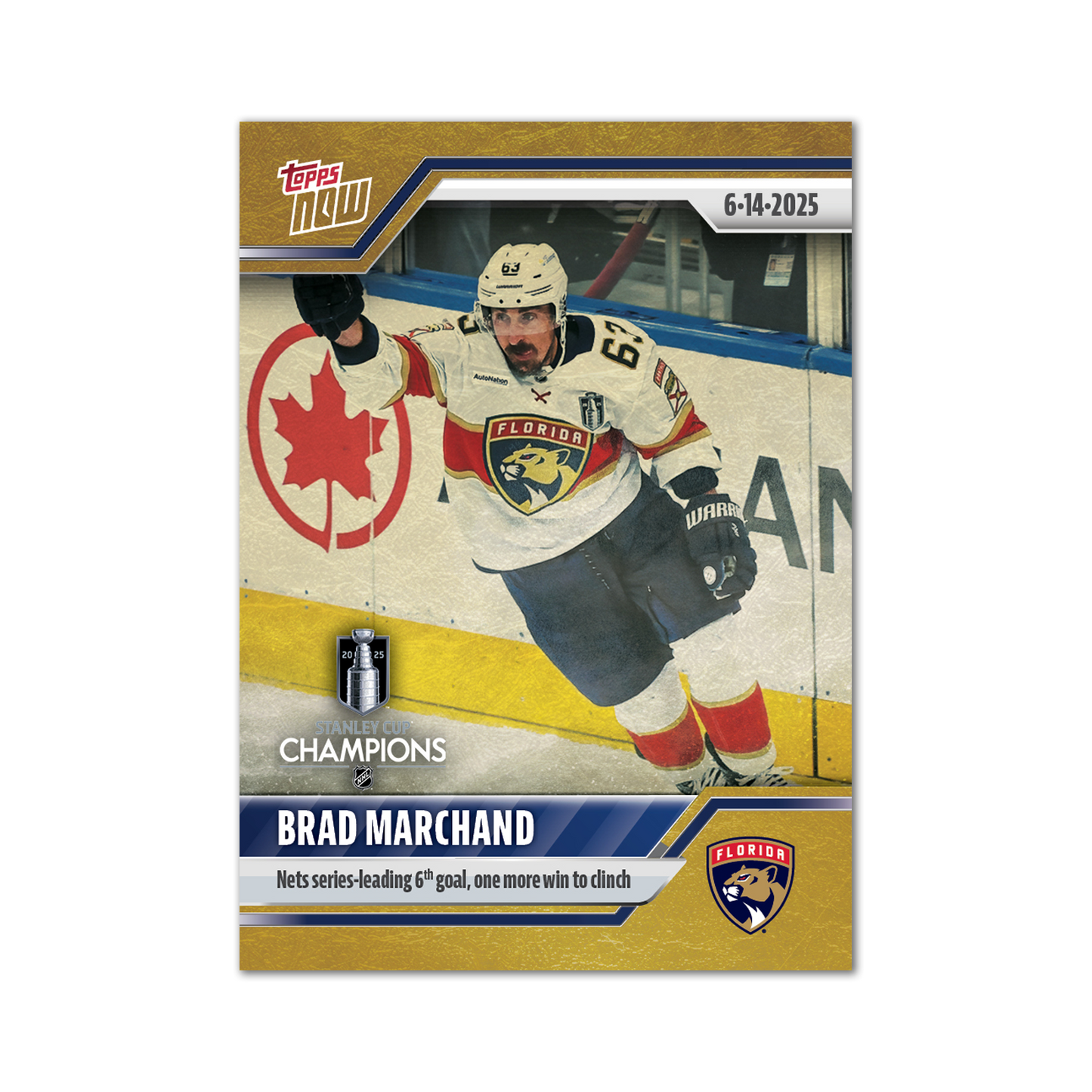 Brad Marchand - 2024-25 NHL Topps NOW® - Sticker # 205 Pack - PR: 445