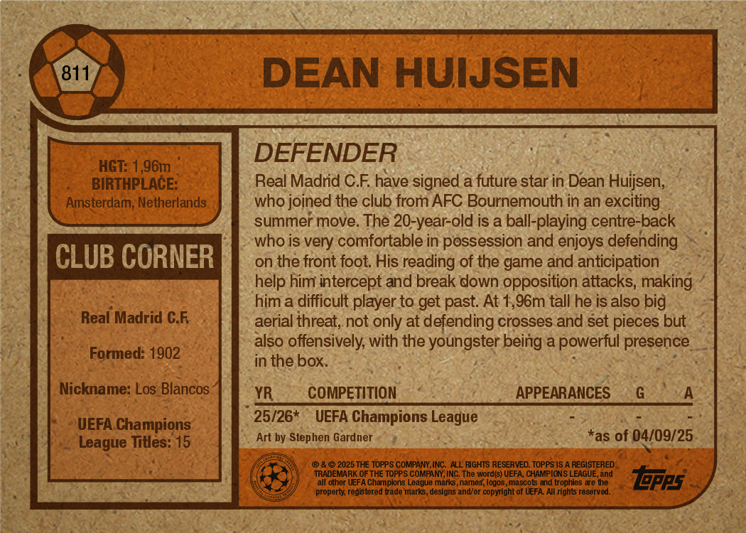 Dean Huijsen - UCC Living Set® - Card 811 - PR: 815