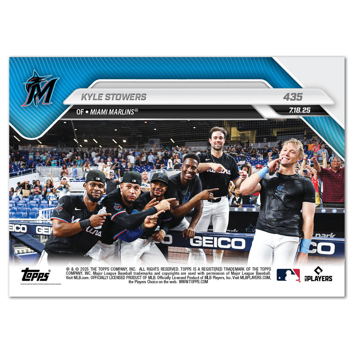 Kyle Stowers - 2025 MLB Topps NOW® - Card 435 - PR: 382