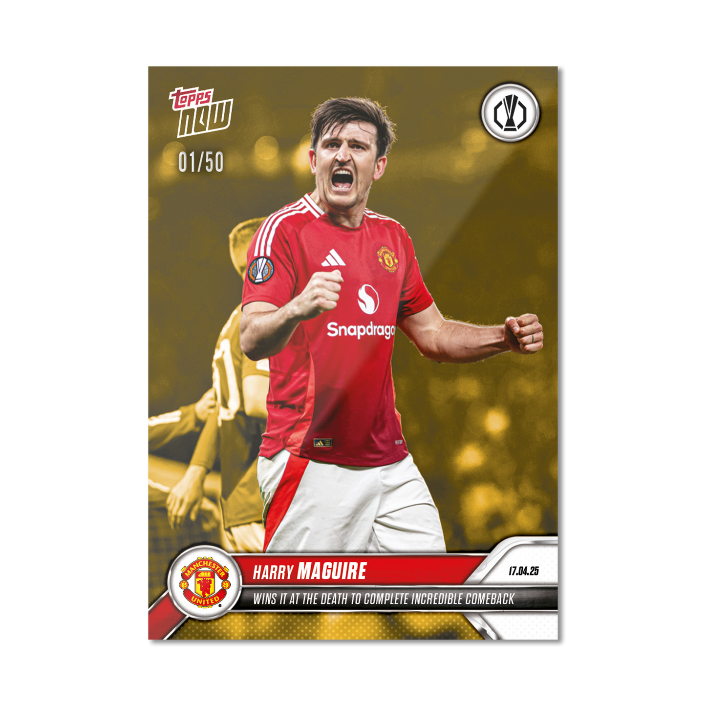 Harry Maguire - 2024-25 UEL Topps NOW® Card 29 - PR: 714