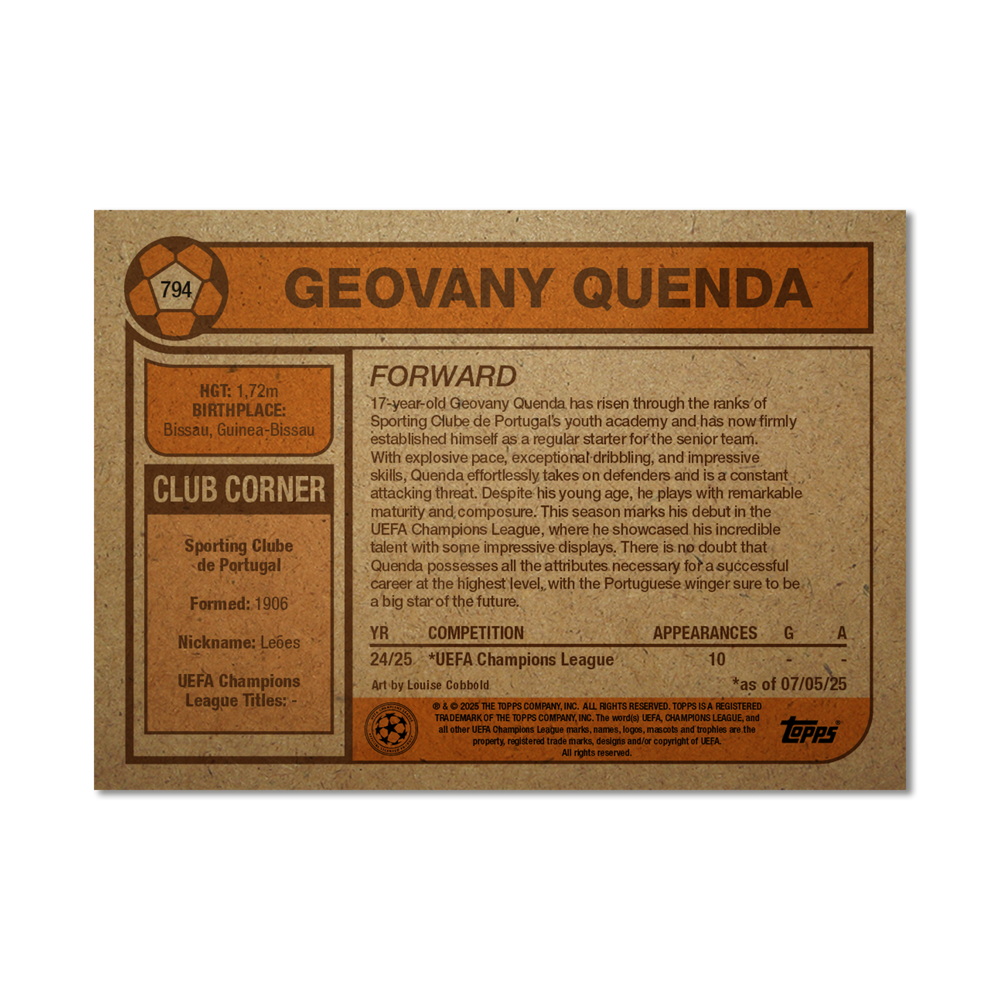 Geovany Quenda - UCC Living Set® - Card 794 - PR: 669