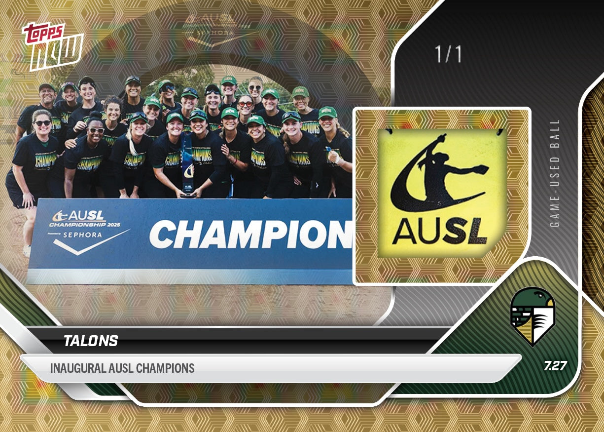 Talons - 2025 AUSL Topps NOW® - Card 32 - LOOK FOR RELICS - PR: 1205