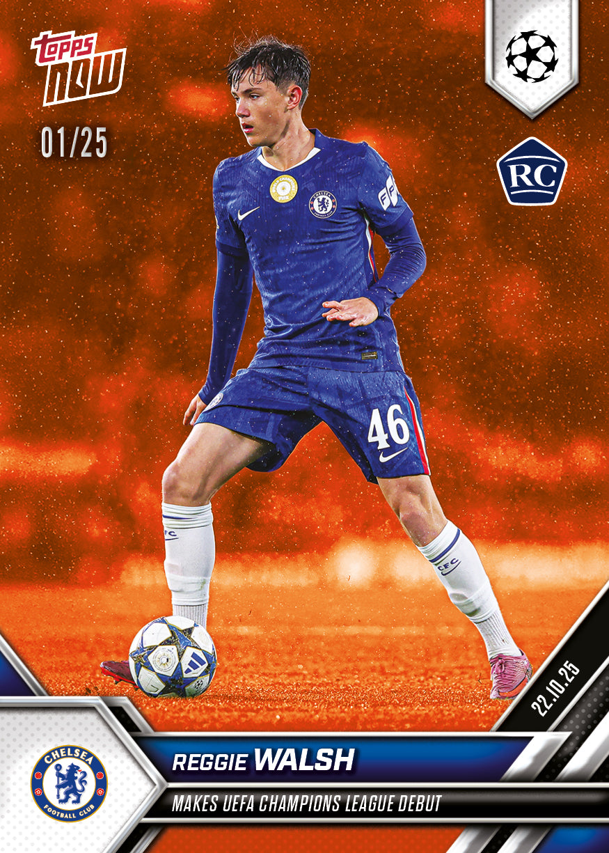 Reggie Walsh - 2025-26 UCL Topps NOW® - Card 40 - PR: 850