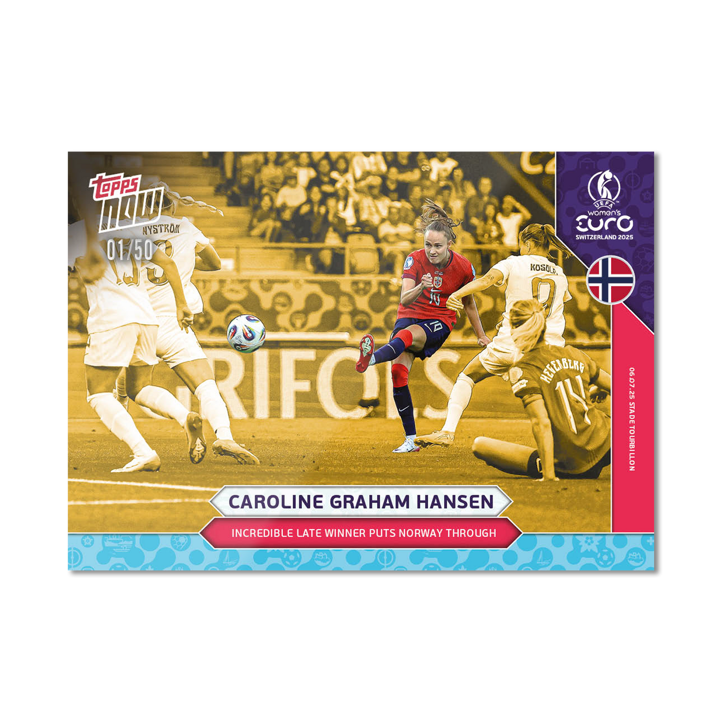 Caroline Graham Hansen - UEFA Women’s EURO 2025™ Topps NOW® - Card 7 - PR: 234
