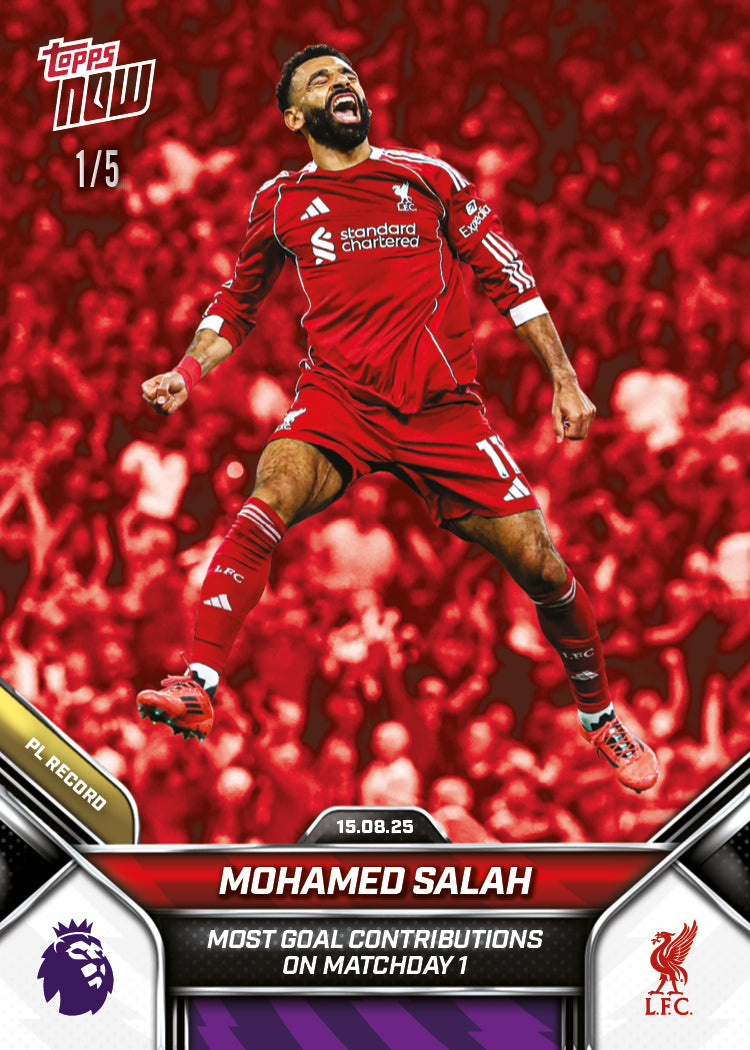 Mohamed Salah - 2025-26 Premier League Topps NOW® - Card 5 - PR: 2615