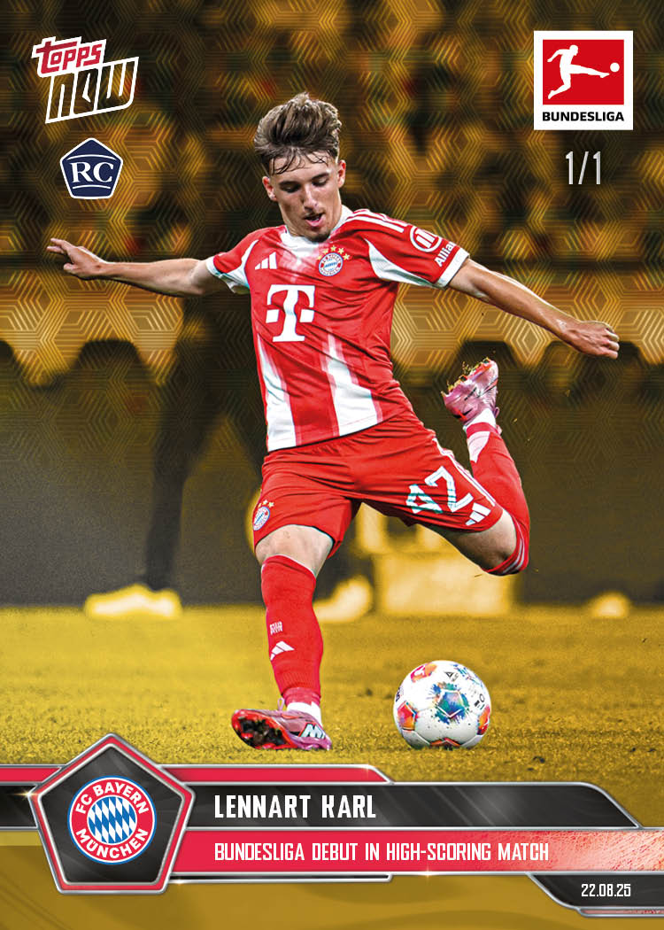 Lennart Karl - 2025-26 Bundesliga Topps NOW® - Card 6 - PR: 3009
