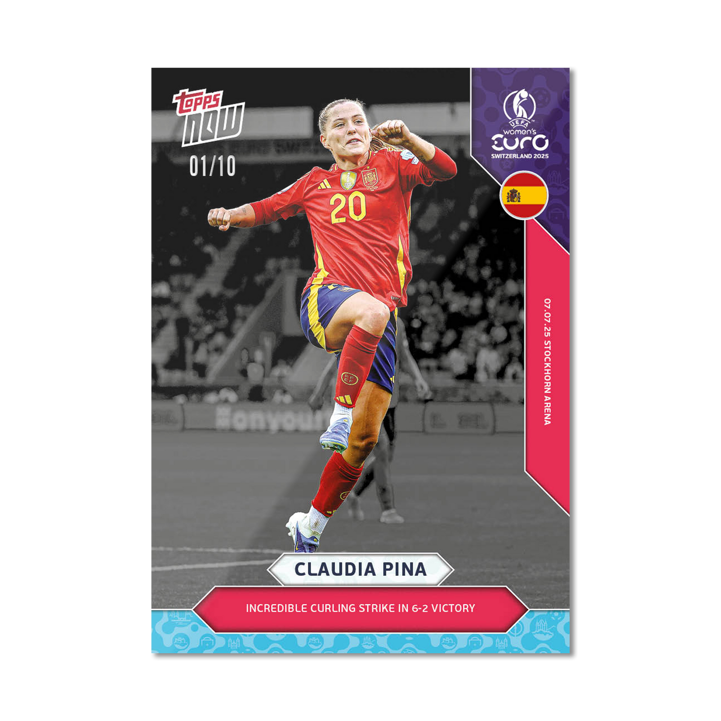 Cláudia Pina - UEFA Women’s EURO 2025™ Topps NOW® - Card 10 - PR: 231