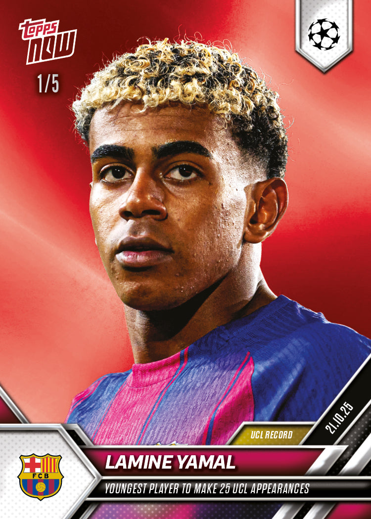 Lamine Yamal - 2025-26 UCL Topps NOW® - Card 33 - PR: 5105