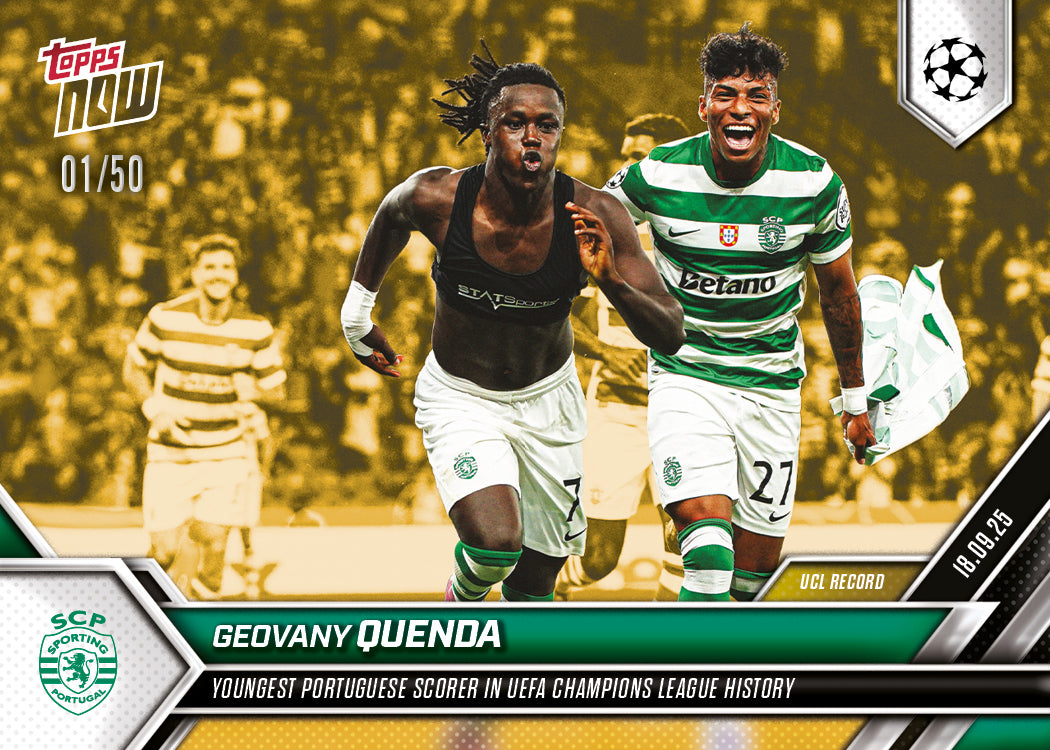 Geovany Quenda - 2025-26 UCL Topps NOW® - Card 23 - PR: 473