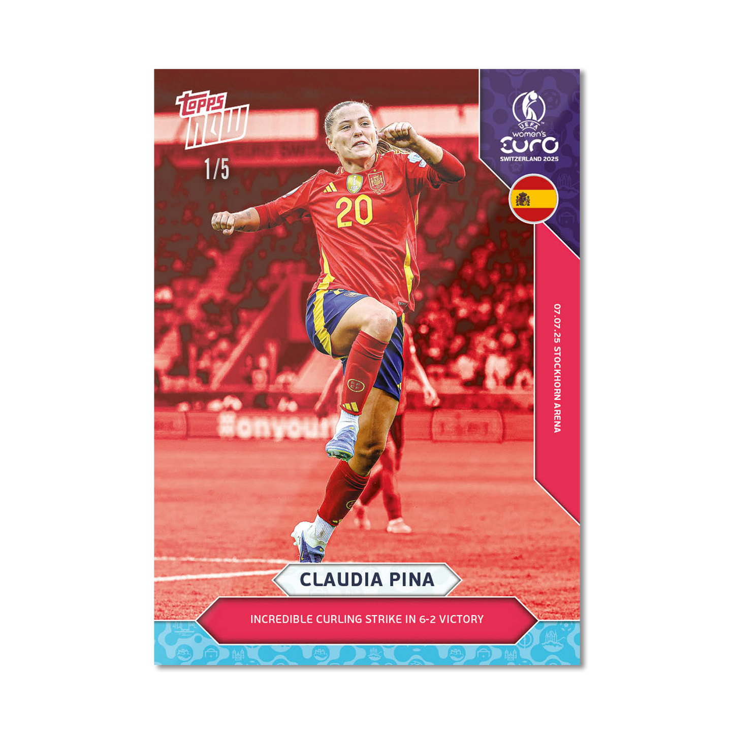 Cláudia Pina - UEFA Women’s EURO 2025™ Topps NOW® - Card 10 - PR: 231